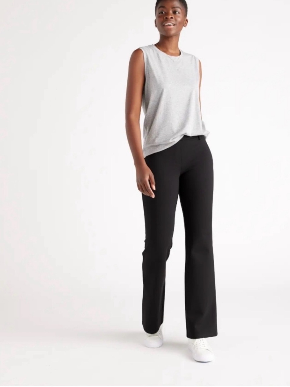 Quince Ultra Stretch Bootcut Ponte Pants Black XL TALL Pull On  Minimal NWT